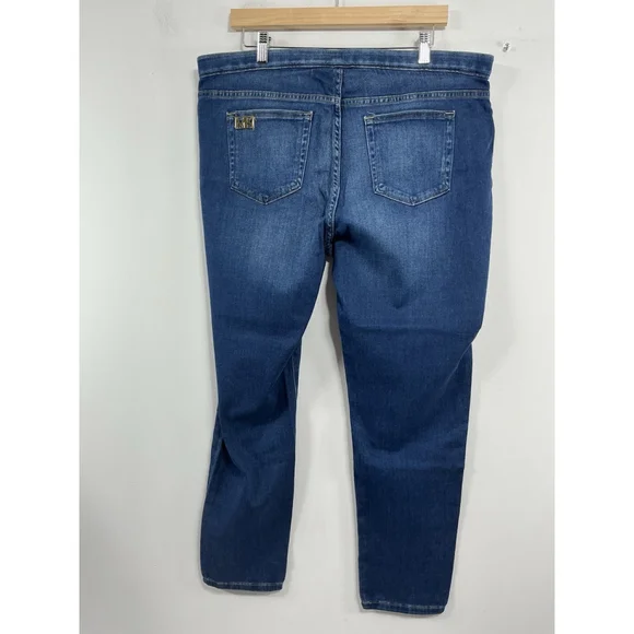 Womans Michael Kors Izzy Skinny Pullon Blue Jeans Size 16 Ankle - Picture 2 of 9